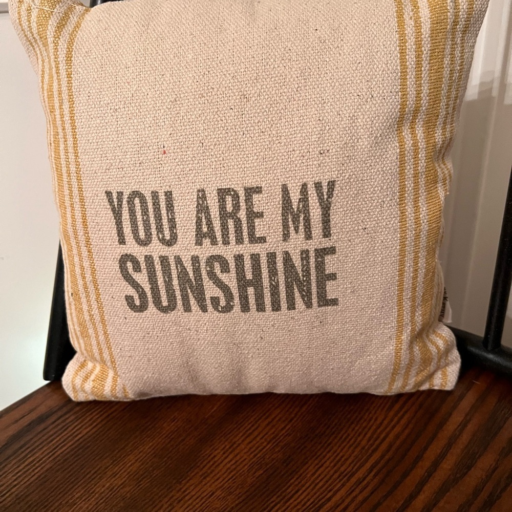 Primitives by Kathy Cream and Yellow Small Accent Pillow